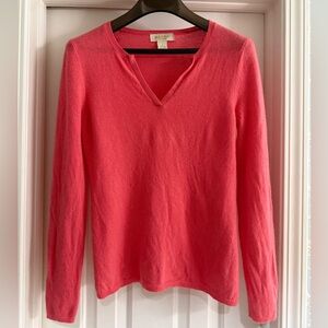 Peck & Peck coral cashmere sweater Medium